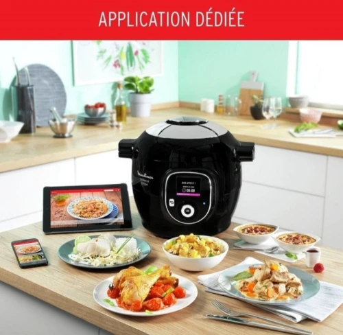 MOULINEX COOKEO+ CONNECT MULTICUISEUR INTELLIGENT 6 PROGRAMMES, 200 RECETTES 6L NOIR