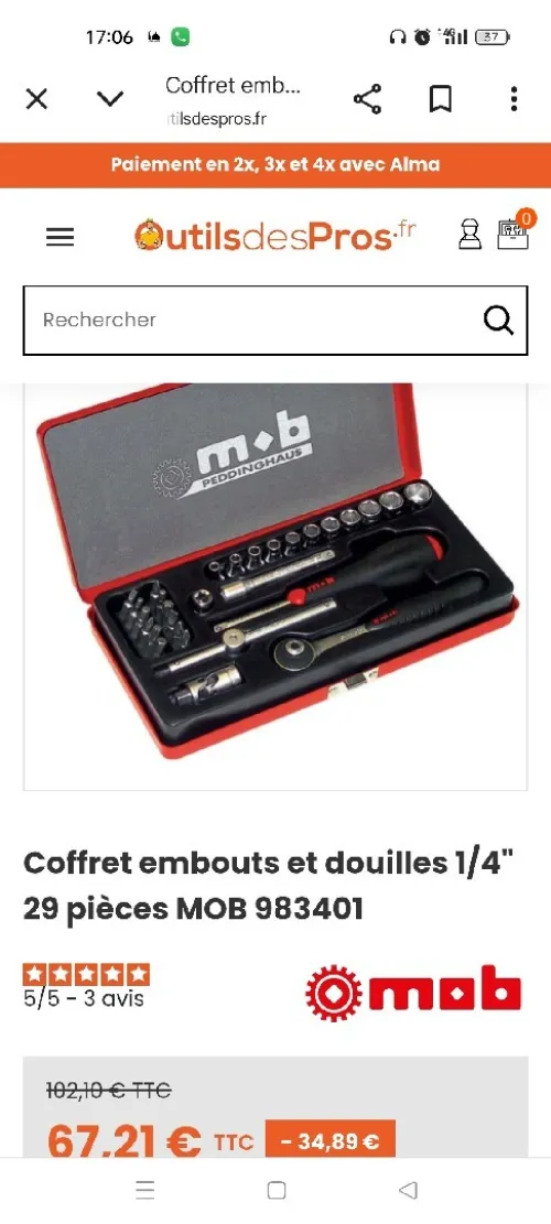 caisse a outils mob original 1/4
