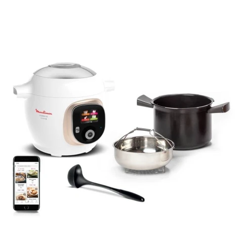 MULTICUISEUR MOULINEX COOKEO INTELLIGENT 6L 1600W BLANC/ARGENT CE86DA10