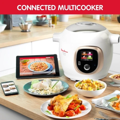 MULTICUISEUR MOULINEX COOKEO INTELLIGENT 6L 1600W BLANC/ARGENT CE86DA10