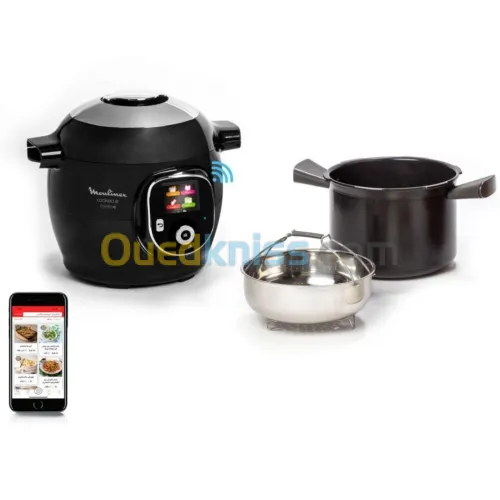 MOULINEX COOKEO+ CONNECT MULTICUISEUR INTELLIGENT 6 PROGRAMMES 200 RECETTES 6L NOIR 1600W CE867810