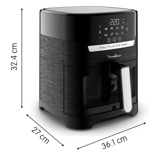 Friteuse Sans Huile Moulinex Easy Fry & Grill Vision + Grill 4,2L EZ506820