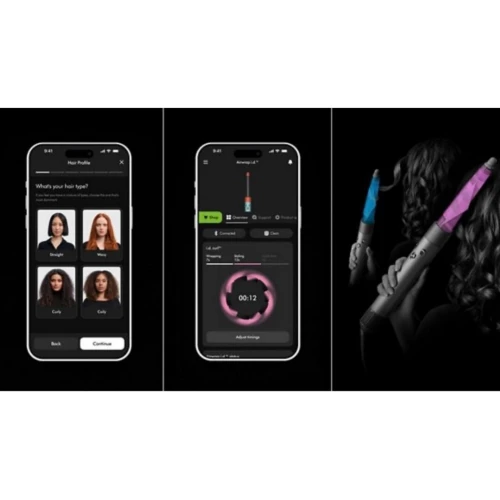 Multi styler Dyson Airwrap i.d. cheveux bouclés à frisés (Céramique/Topaze)