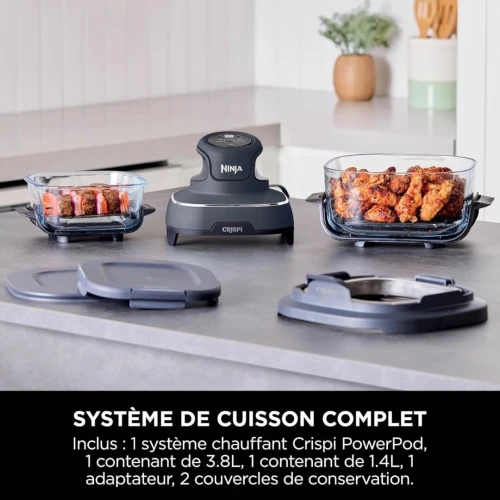 Ninja CRISPi Friteuse Sans Huile Portable 3,8L 4En1 Frire Sans Huile 1700W