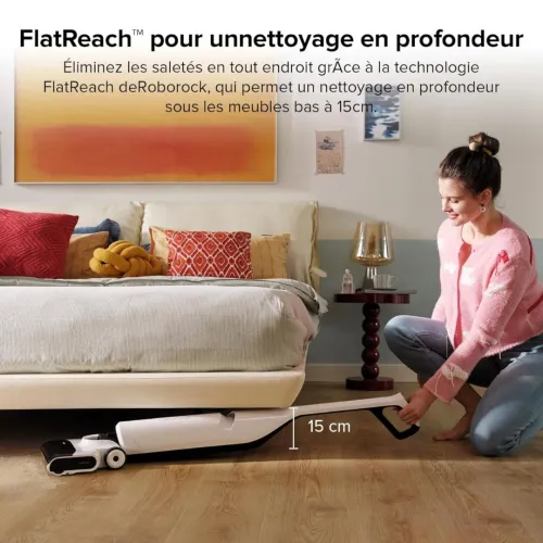 Balai Aspirateur Laveur Sans Fil Roborock Flexi Lite-17000pa - 40 Min Autonomie - Flexible-Écran LED