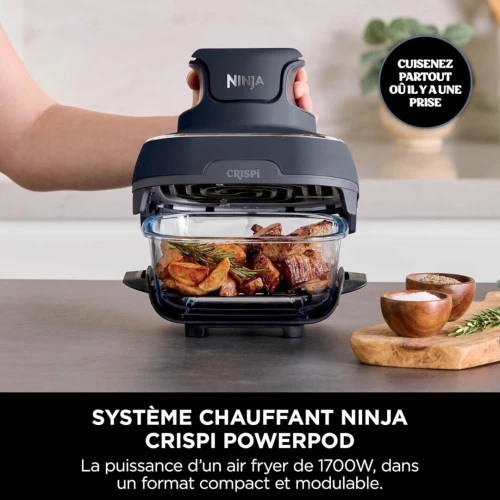 Ninja CRISPi Friteuse Sans Huile Portable 3,8L 4En1 Frire Sans Huile 1700W