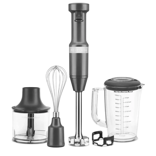 Kitchen Aid Bras Mixeur Compact Avec Fil, 180 W, Capacité: 1L + 3 Accessoires - 5KHBV83EDG