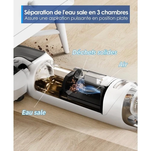 Aspirateur Eau et Poussière Laveur de Sols Tineco Floor ONE STRETCH S6