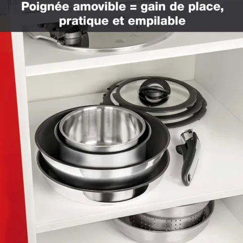 Seb Compact Inox Batterie De Cuisine 20 Pièces
