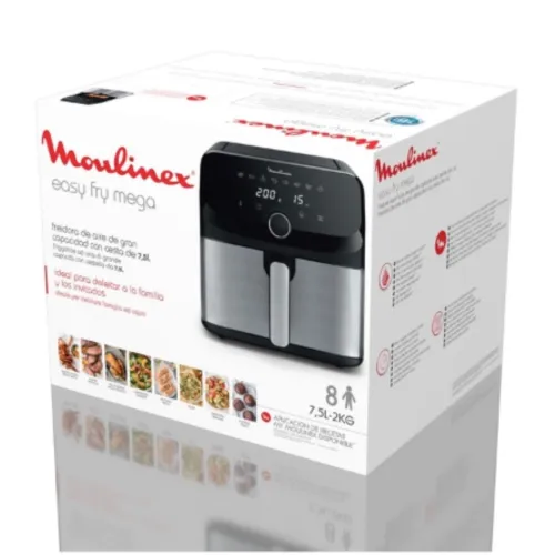 Moulinex Friteuse Sans Huile Air Fryer Easy Fry Mega 7,5L EZ855D20 - 2000W