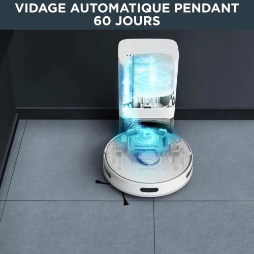 Aspirateur Robot Laveur Vidage Automatique, Nettoyage 4-En-1, Rowenta X-Plorer Serie 75 S+ RR8587WH