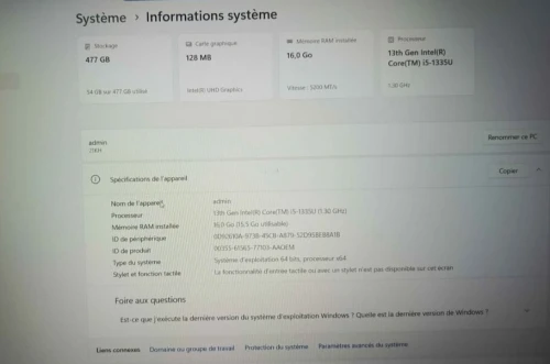 ThinkBook 16 G6 IRL i5-13gen affaire