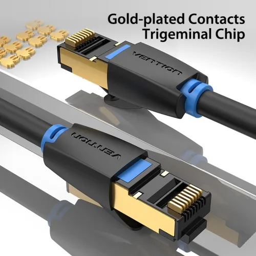 Vention Câble Ethernet RJ45 Cat 8 Haute Vitesse 40Gbps 2000Mhz