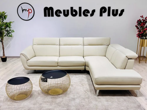 SALON L EN SIMILI-CUIR