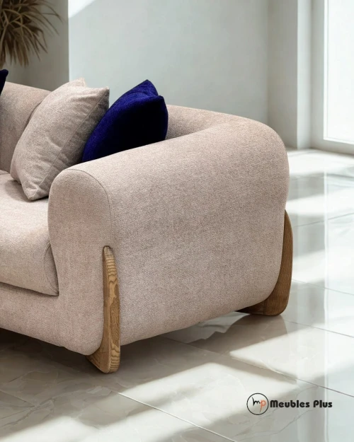 SALON D'ANGLE L + UNE PLACE FAUTEUIL BUKKLE