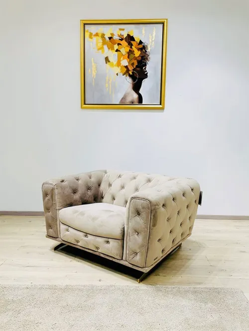 SALON CAPITONNÉ DE 6 PLACES EN VELOURS