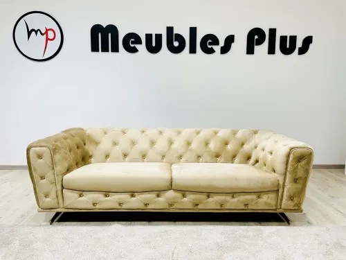 SALON CAPITONNÉ DE 6 PLACES EN VELOURS
