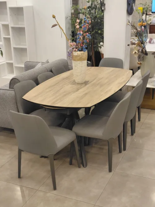 TABLE EXTENSIBLE AVEC 8 CHAISES