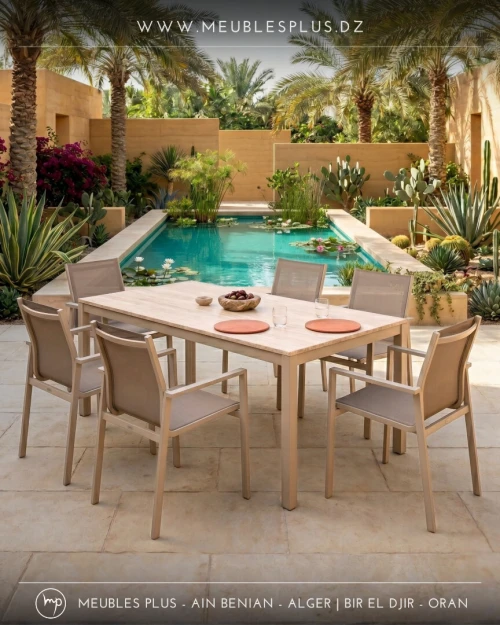 TABLE 6 CHAISES OASIS BEIGE