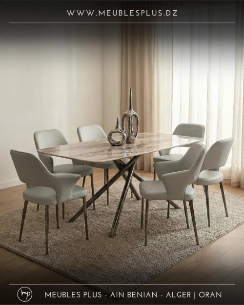 SALLE A MANGER TABLE 6 CHAISES  + BAHUT