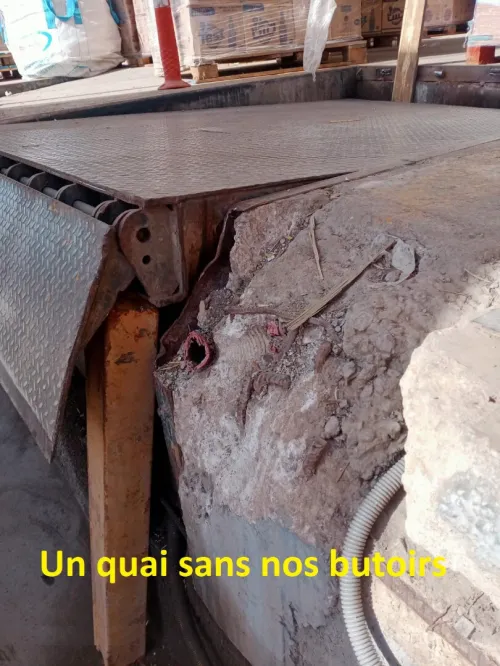 Reparation Maintenance installation Butoir niveleur de quai chargement butée caoutchouc amortisseur
