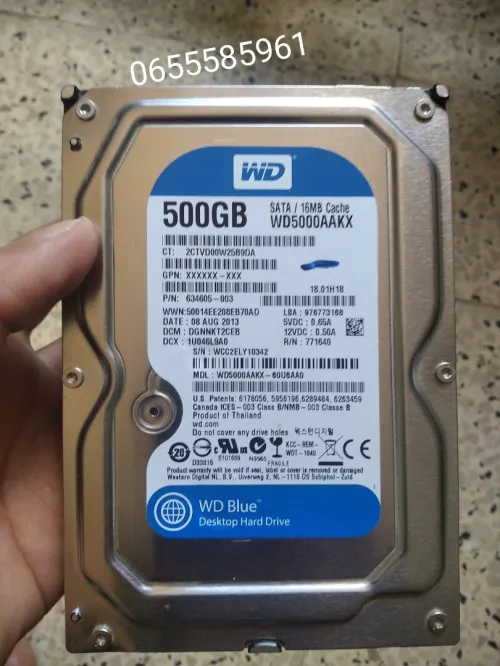 Disque dur Hdd 500 Gb Western Digital + 65 jeux Pc