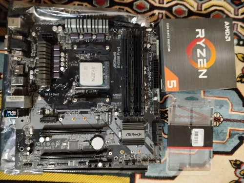 COMPO ASROCK B450M Pro4 CPU ryzen 5 5600X AMD Wraith Spire  ram ddr4 3600mhz 32gb (2x16gb)