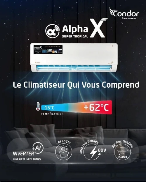 PROMO Clim Condor 12k, 18k, Alpha X 12000BTU 80V R410A/ Tropcial
