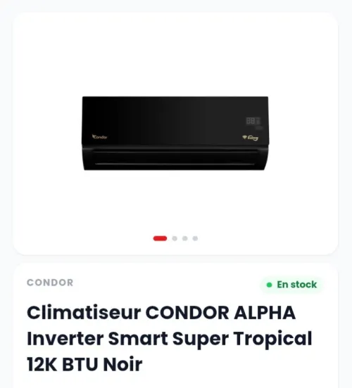 Promotion Climatiseur CONDOR HISENSE CRISTOR, 9000, 12000, 18000, 24000 BTU