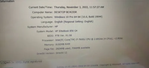  HP ELITBOOK 850 G4 