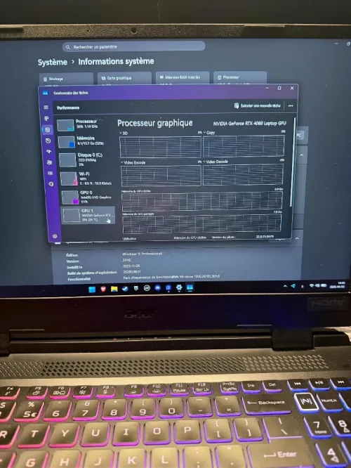 Acer nitro 5 RTX 4060 8GB