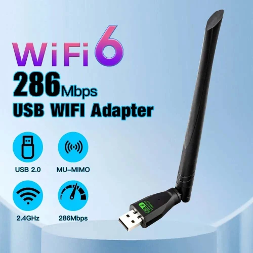 Adaptateur USB Clé Wi-Fi 6 avec Antenne pour PC Laptop