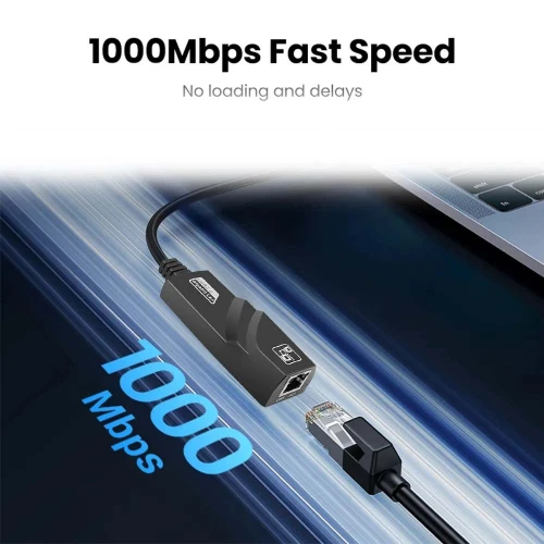 Adaptateur ethernet carte réseau USB type-c vers RJ45 LAN 1000Mbps Pour PC Laptop TV Box