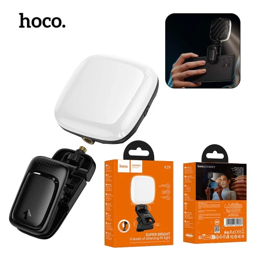 HOCO K29 Mini lampe LED portable rechargeable USB-C pour smartphone