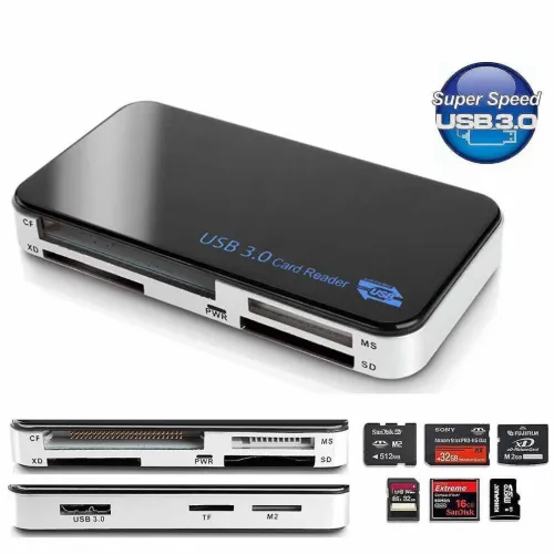 Lecteur de carte mémoire USB 3.0 Multi-carte Compact Flash CF TF SD Micro SD XD MS M2