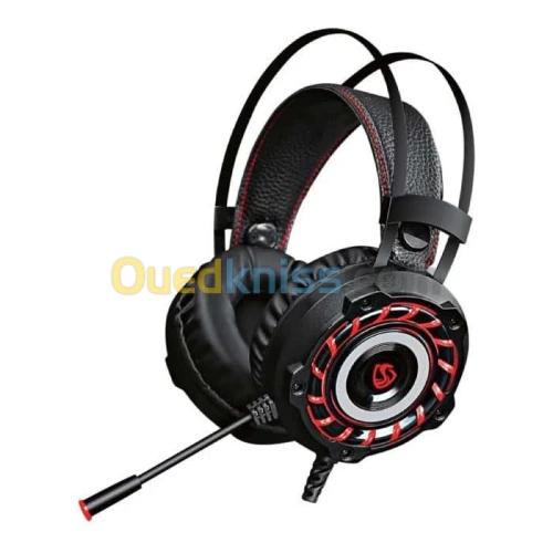 Casque Gaming filaire AUX Jack 3.5mm A6 RGB avec Microphone pour PC Smartphone