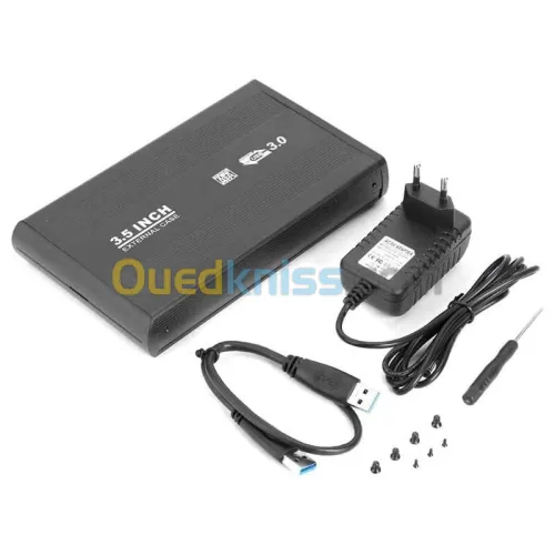 Rack Boîtier externe pour disque dur externe HDD 3.5 pouces SATA USB 3.0 avec Alimentation