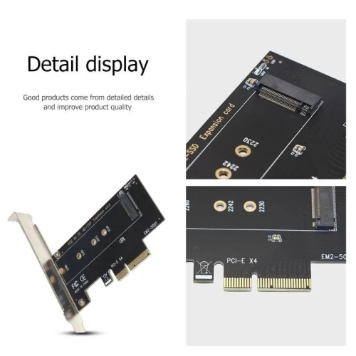 Carte d'extension Adaptateur PCI express PCI-E X4 vers M.2 NVME SSD 2230-2280