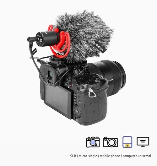 Microphone de Studio à condensateur 3.5mm BOYA BY-MM1 pour caméra et enregistrement vidéo