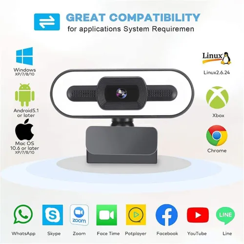 WEBCAM PC USB HAVIT HV-HN24G 2K Pro HD 1944p Avec Microphone