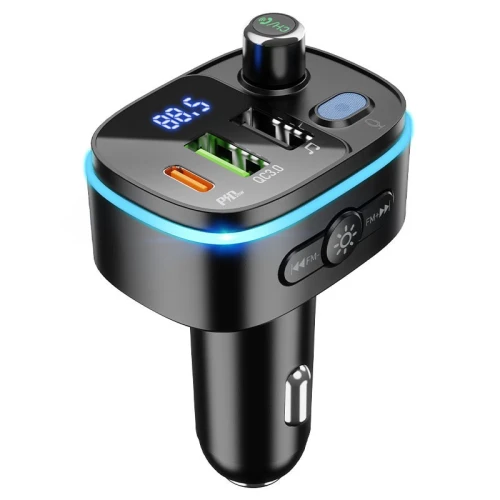Emetteur FM Bluetooth + chargeur AUTO PD type-c et USB QC3.0 20W HOCO E62