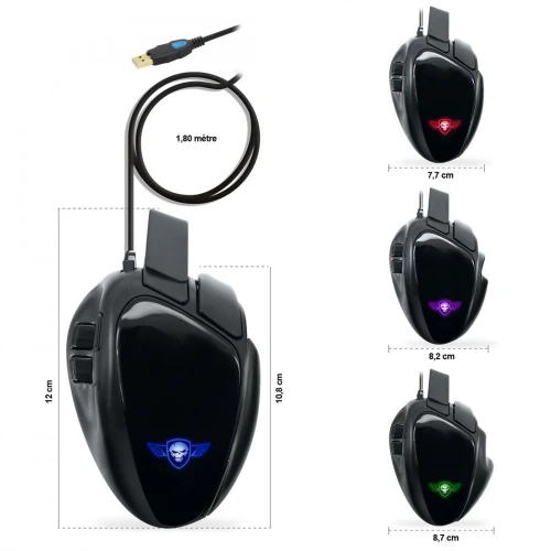 Souris Gaming Filaire USB Spirit of gamer ELITE M70 Ergonomique Modulaire