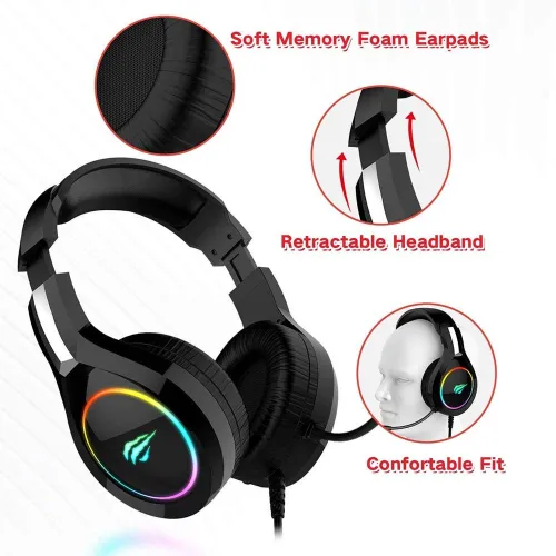 Casque Speaker Gaming GAMENOTE HAVIT E-sport HV-H2232D USB AUX 3.5mm LED RGB