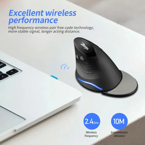 Souris verticale sans fil 2.4ghz ZELOTES F-17