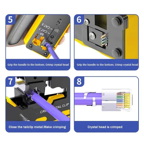 Pince a sertir Réseau RJ45 RJ12 RJ11 Cat5 Cat6 Cat7 6P8P
