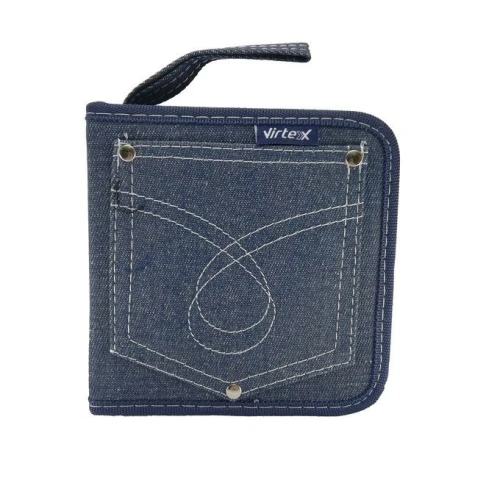 Pochette etui pour CD DVD de haute qualité en jean Virtex - Capacités 32pcs 64pcs 120pcs