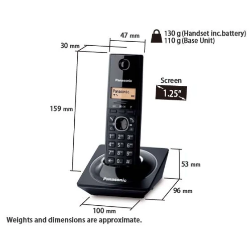 Téléphone Fixe sans-fil Panasonic KX-TG1711 numérique avec écran LCD