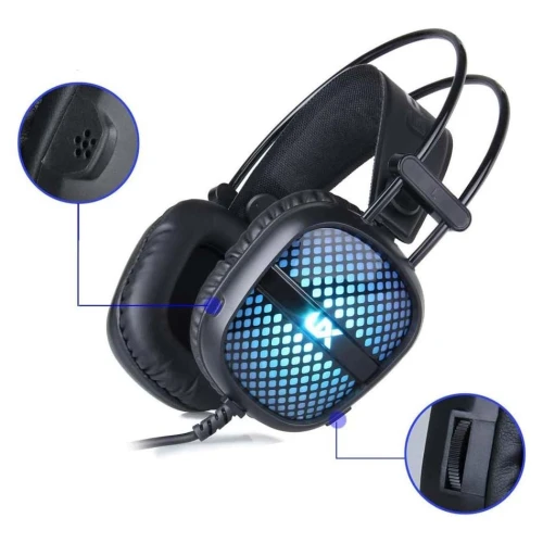 Casque Gaming filaire AUX Jack 3.5mm A2 RGB avec Microphone pour PC Smartphone