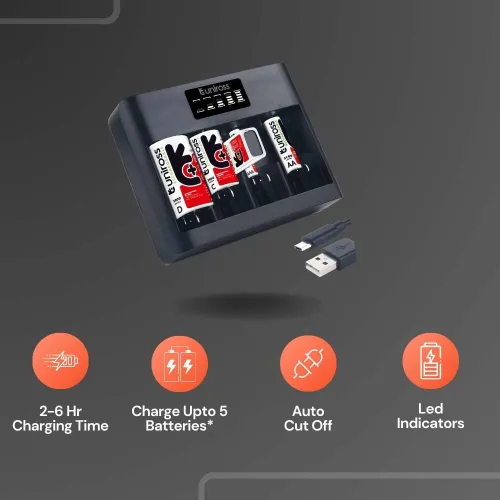 Chargeur de pile Batterie Universelle UNIROSS pour AA, AAA, C, D, 9V UCU008