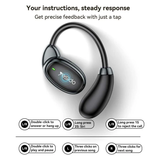 YESIDO YSP19 Écouteurs sans-fil Bluetooth 5.4 Sports Open-Ear IPX5